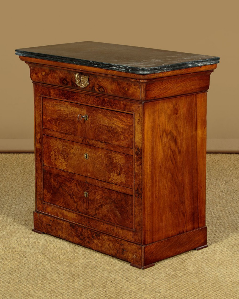 Small Burr Walnut Commode c.1840 View IV
