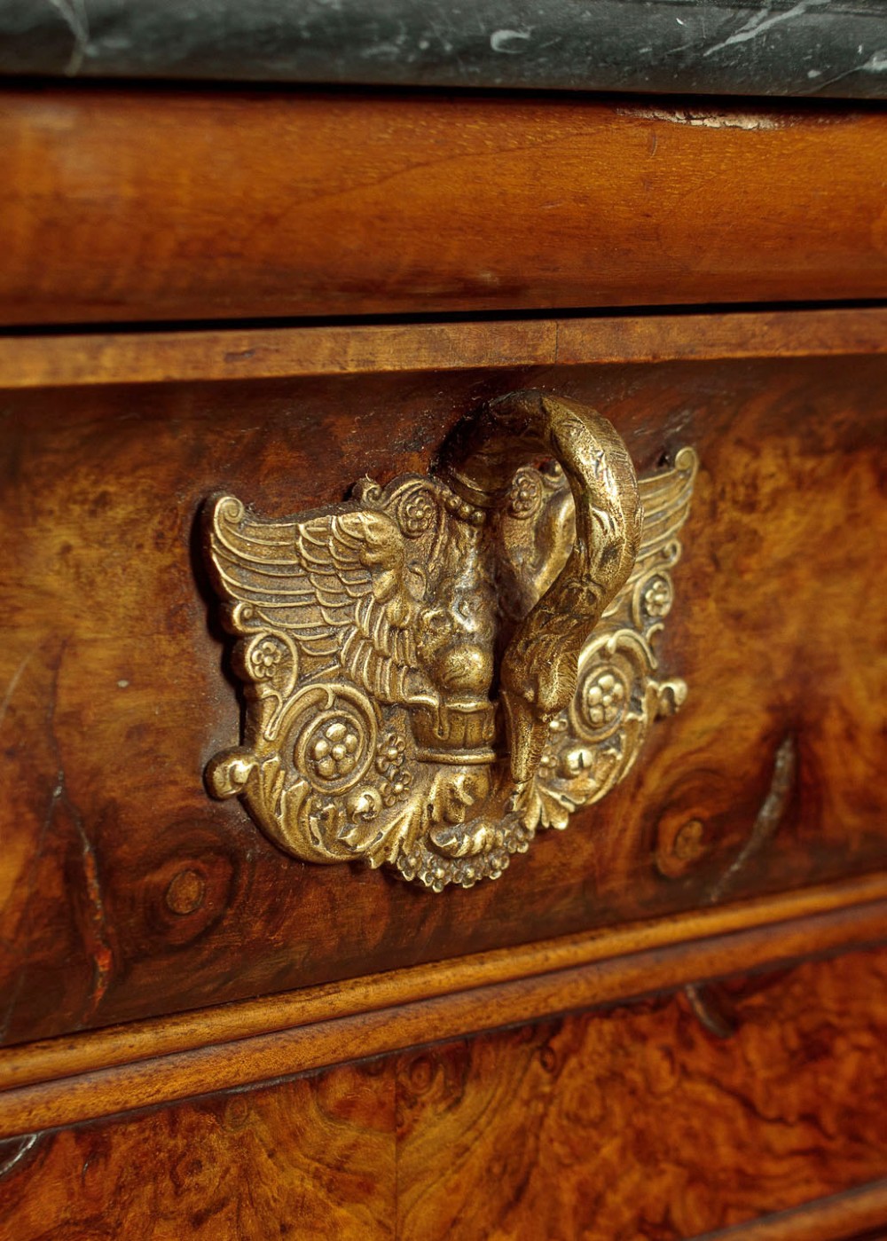 Small Burr Walnut Commode c.1840 View X