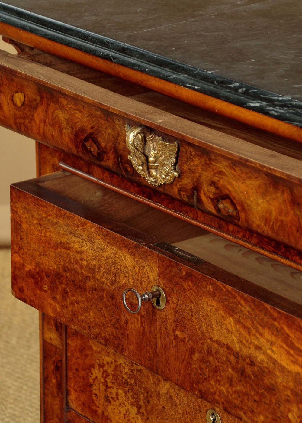 Small Burr Walnut Commode c.1840 View XI