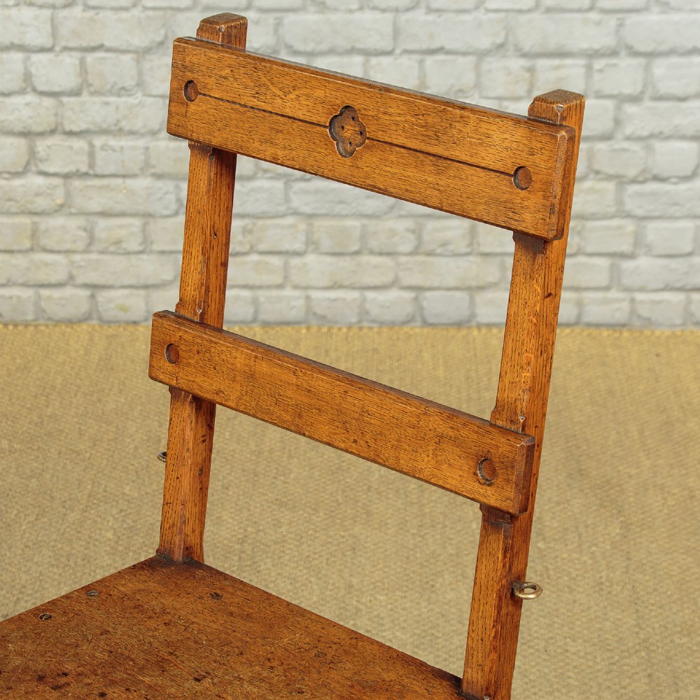 Metamorphic Oak Library Steps & Side Chair c.1880 View VII