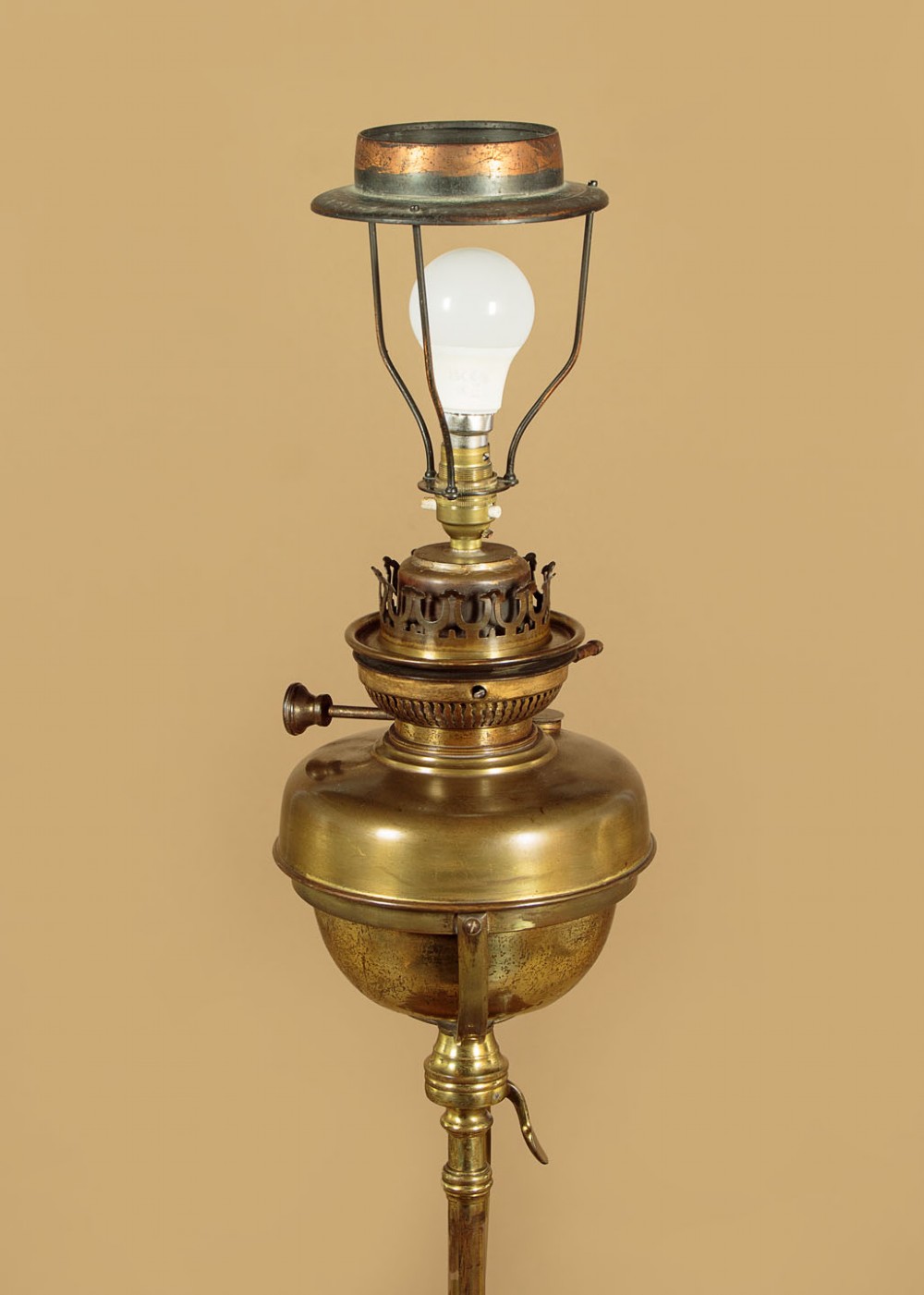 Adjustable Floor Lamp & Shade c.1900 View VI