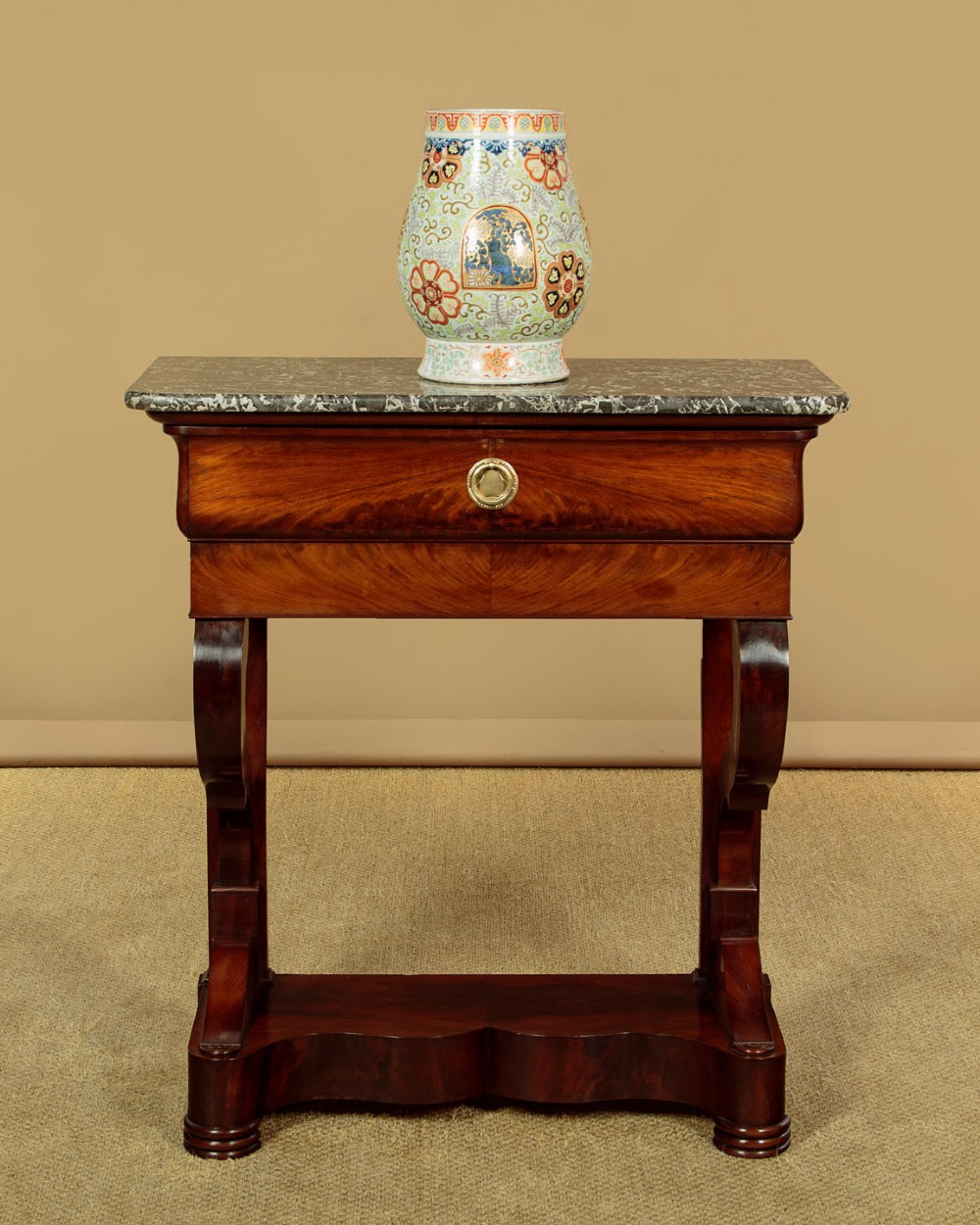 Mahogany & Marble Top Console Table c.1840 View II