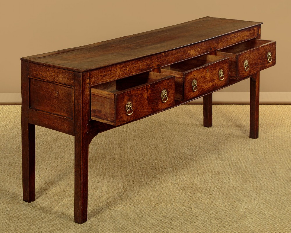 Small Oak Dresser Base c.1750 View V