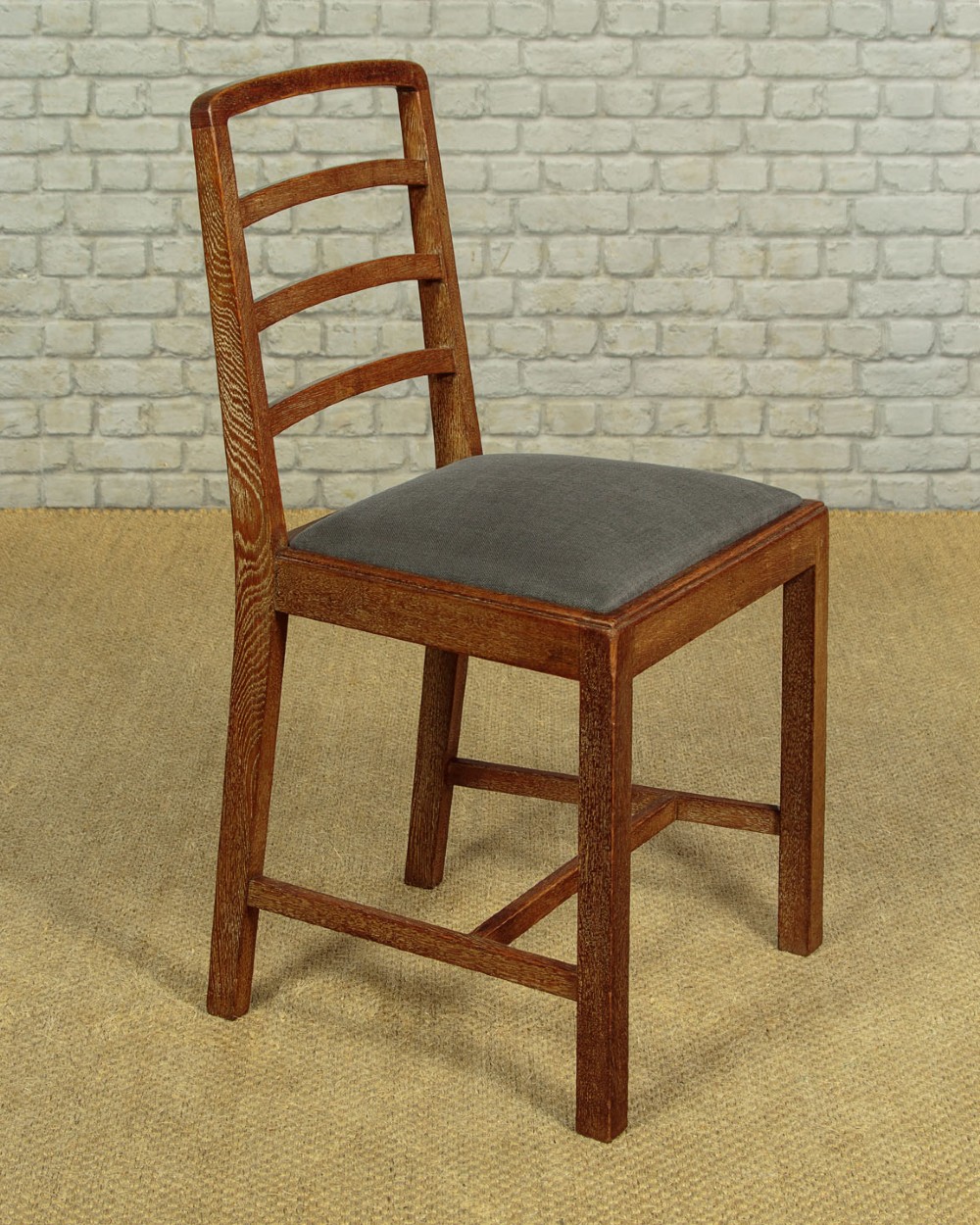 Set of Four Heals Limed Oak Dining Chairs c.1930 View II