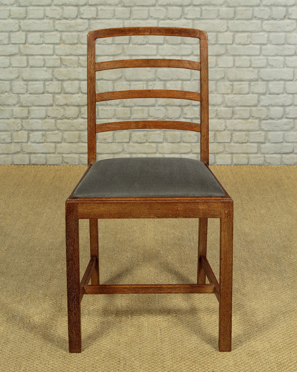 Set of Four Heals Limed Oak Dining Chairs c.1930 View III