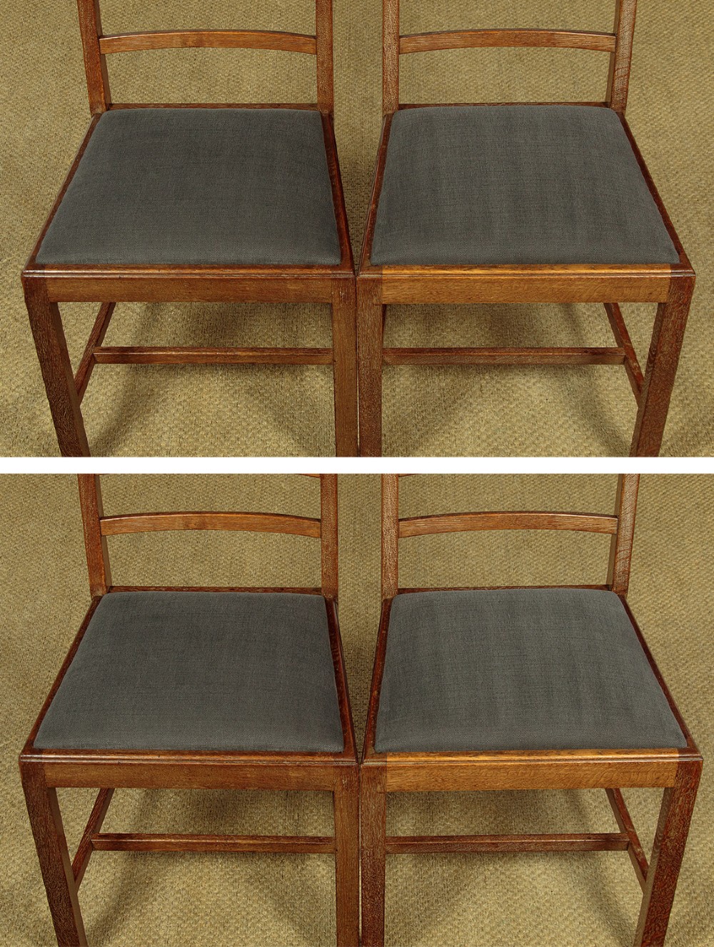 Set of Four Heals Limed Oak Dining Chairs c.1930 View VII