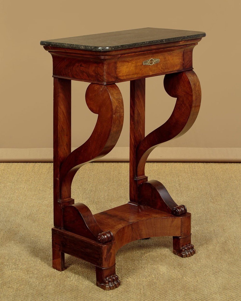 Small Mahogany & Marble Top Console Table c.1840