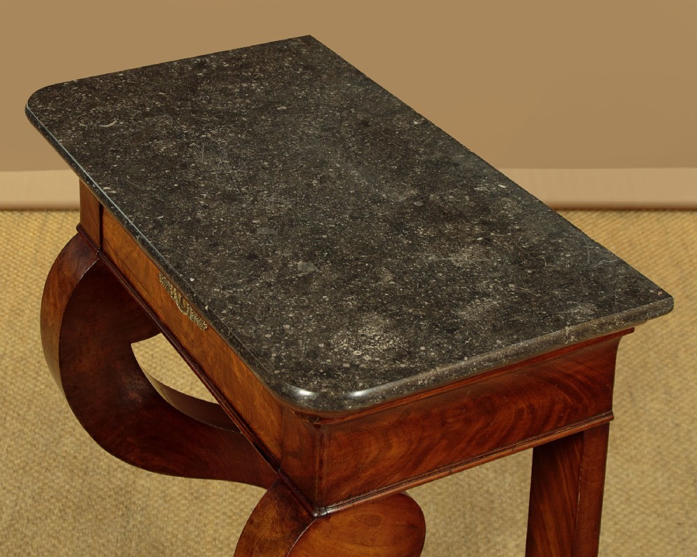 Small Mahogany & Marble Top Console Table c.1840 View V