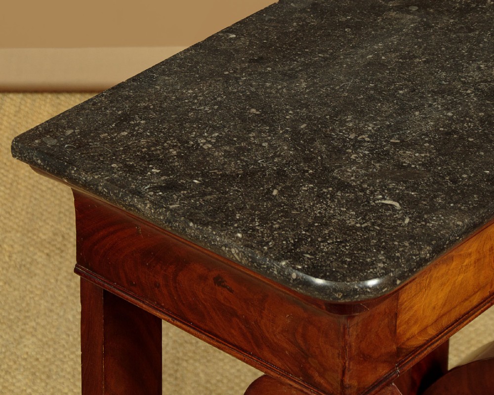 Small Mahogany & Marble Top Console Table c.1840 View VII