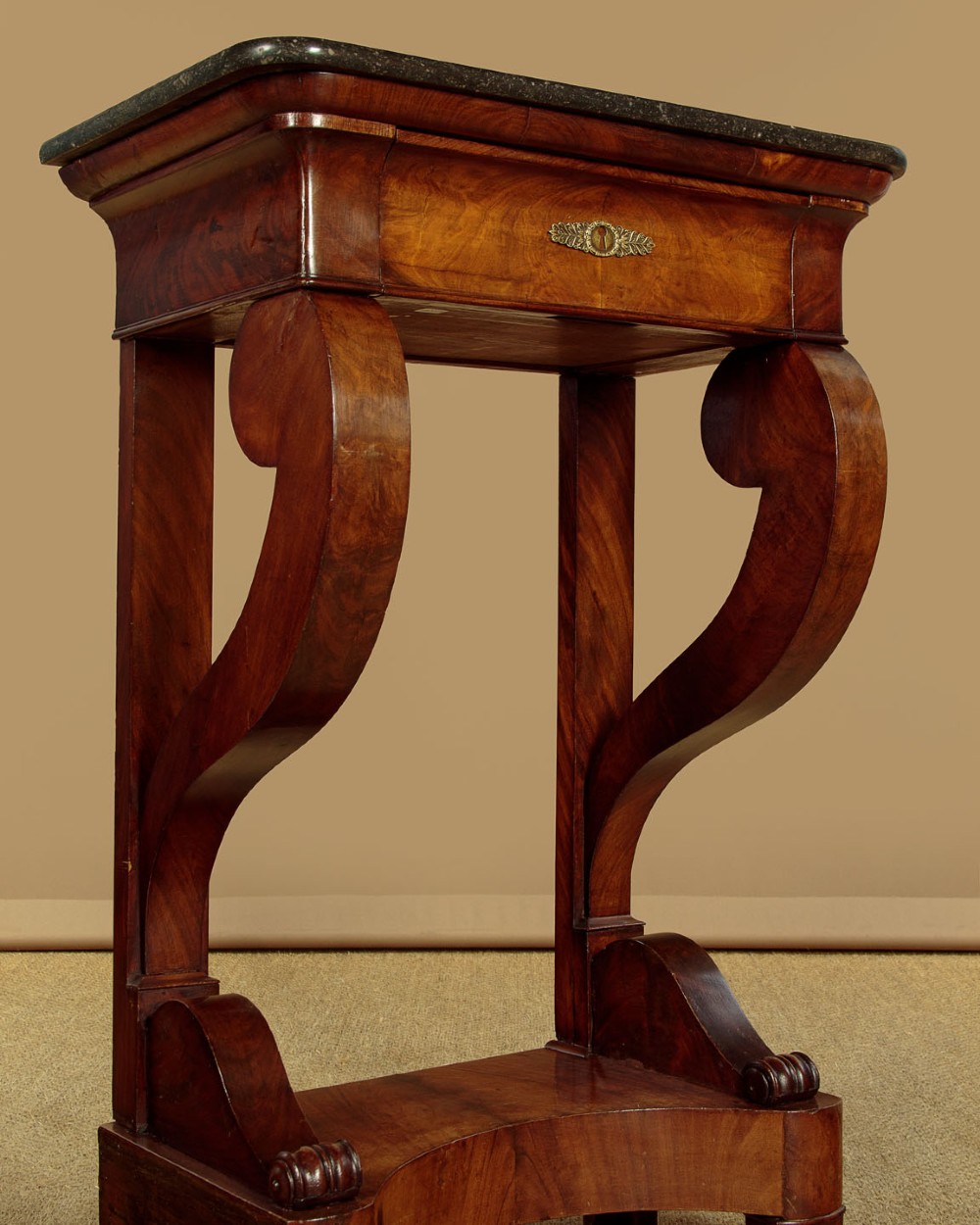 Small Mahogany & Marble Top Console Table c.1840 View XI