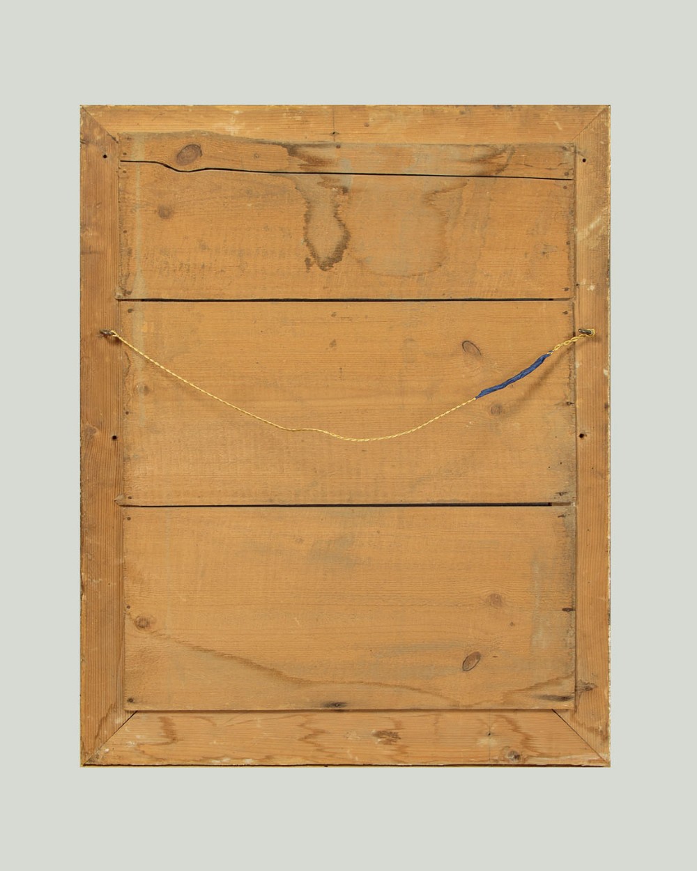 A small rectangular 19th-century French giltwood mirror with textured frame moulding and carved corner rosettes. View VIII