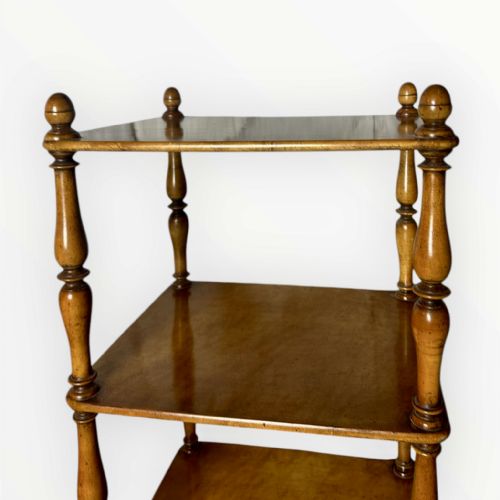 PAIR OF BIRDSEYE MAPLE ETAGERE WHATNOTS LATE 19TH C EARLY 20TH C - ADDITIONAL PHOTO 6