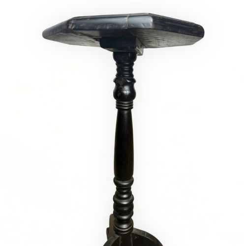19THCENTURY SOLID EBONY OCTAGONAL SIDE TABLE - ADDITIONAL PHOTO 5