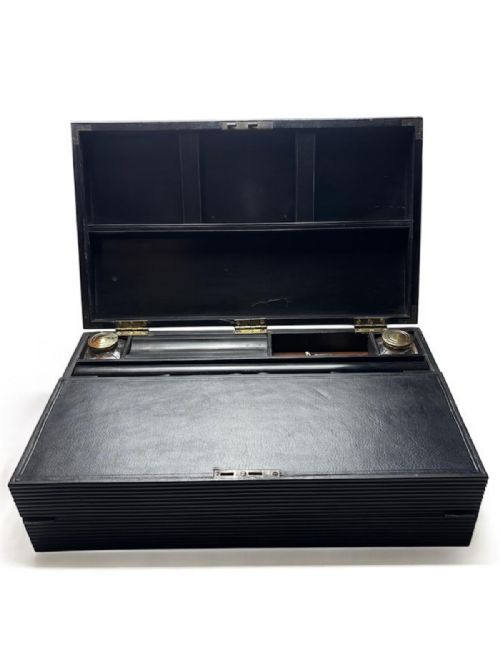 19THCENTURY ANGLOINDIAN EBONY WRITING SLOPE WITH REEDED DECORATION - ADDITIONAL PHOTO 5