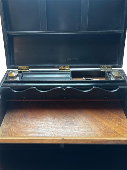 19THCENTURY ANGLOINDIAN EBONY WRITING SLOPE WITH REEDED DECORATION - ADDITIONAL PHOTO 8
