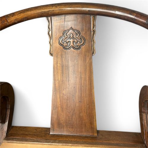 19THCENTURY CHINESE HARDWOOD FOLDING HORSESHOEBACK THRONE CHAIR - ADDITIONAL PHOTO 6