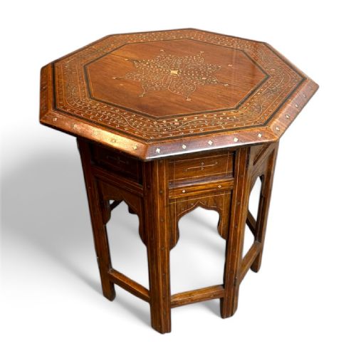 19thcentury angloindian padouk brassinlaid hoshiarpur table - CATEGORY: ANTIQUE FURNITURE - DATED 19TH CENTURY