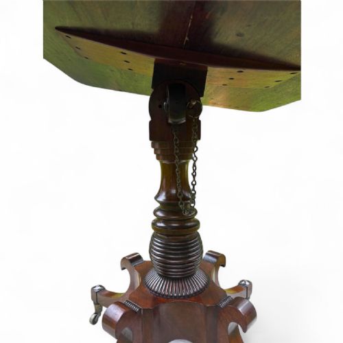 EARLY 19THCENTURY MAHOGANY MUSIC TABLE WITH BRASS INLAY - ADDITIONAL PHOTO 3