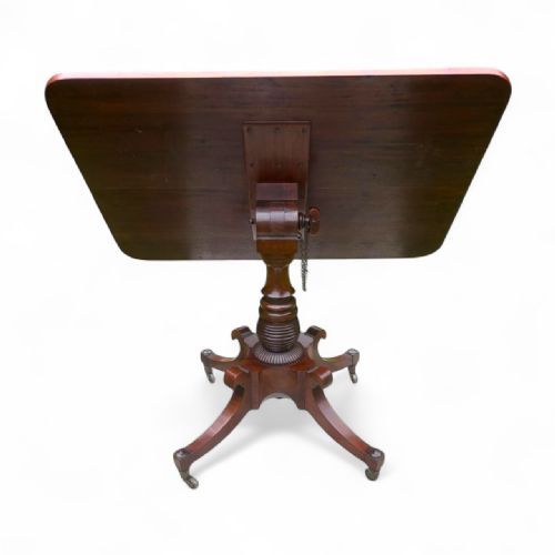 EARLY 19THCENTURY MAHOGANY MUSIC TABLE WITH BRASS INLAY - ADDITIONAL PHOTO 5
