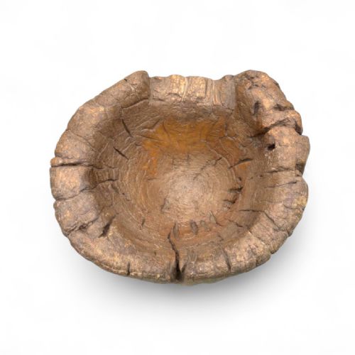 FINE LARGE 19THCENTURY HANDCARVED CHINESE ELM MORTAR - ADDITIONAL PHOTO 6