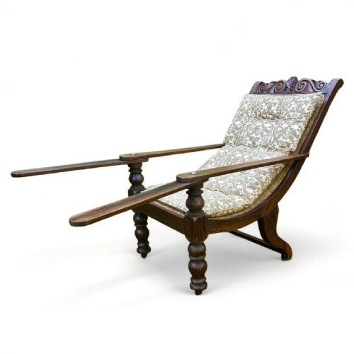FINE 19THCENTURY ANGLOINDIAN BOMBAY ROSEWOOD PLANTERS CHAIR - ADDITIONAL PHOTO 3