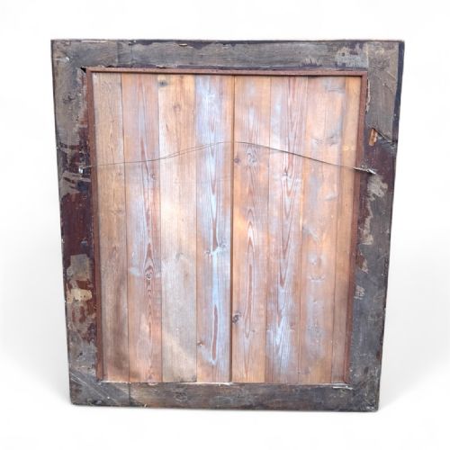 ELEGANT LATE GEORGIAN CARVED PINE PICTURE OR MIRROR FRAME WITH FLORAL PRINT - ADDITIONAL PHOTO 3