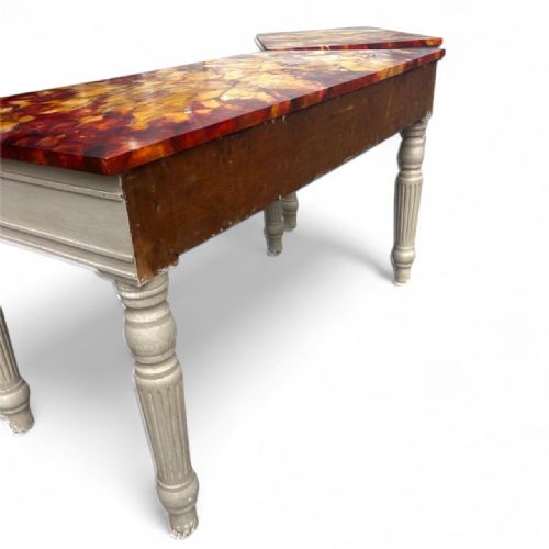 PAIR OF VICTORIAN PAINTED TABLES - ADDITIONAL PHOTO 5