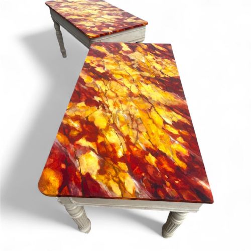 PAIR OF VICTORIAN PAINTED TABLES - ADDITIONAL PHOTO 6