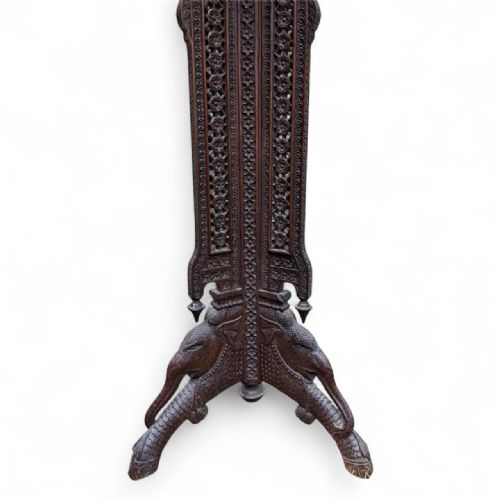 FINE ANGLOINDIAN SOLID ROSEWOOD STAND WITH HEXAGONAL TOP - ADDITIONAL PHOTO 3