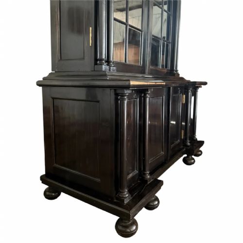 FINE MID19TH CENTURY DUTCH COLONIAL EBONY 'SAMUEL PEPYS' CABINET - ADDITIONAL PHOTO 4