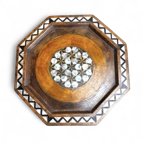 BOHEMIAN STYLE OCTAGONAL COFFEE TABLE WITH MOTHEROFPEARL DETAIL - ADDITIONAL PHOTO 3
