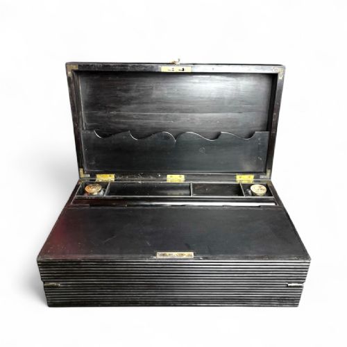 19TH CENTURY CEYLONESE EBONY WRITING SLOPE BOX - ADDITIONAL PHOTO 4