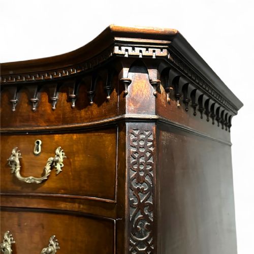 LATE 19THCENTURY MAHOGANY SERPENTINEFRONT CHEST ON CHEST - ADDITIONAL PHOTO 3