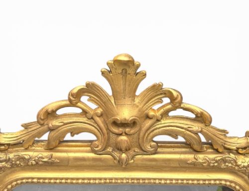 FINE 18THCENTURY GILTWOOD MIRROR WITH FOLIATE CRESTING - ADDITIONAL PHOTO 2