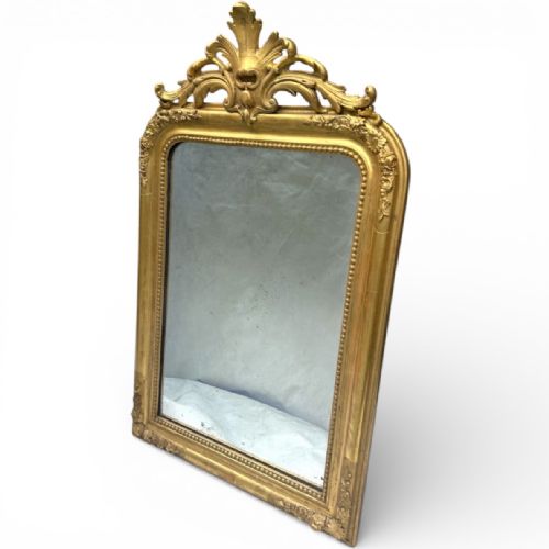 FINE 18THCENTURY GILTWOOD MIRROR WITH FOLIATE CRESTING - ADDITIONAL PHOTO 3