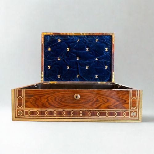 ANTIQUE 19TH CENTURY CHINESE ROSEWOOD HUANGHUALI WRITING BOX - ADDITIONAL PHOTO 2