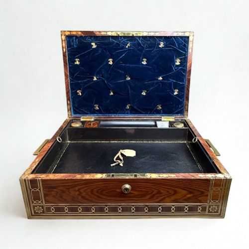 ANTIQUE 19TH CENTURY CHINESE ROSEWOOD HUANGHUALI WRITING BOX - ADDITIONAL PHOTO 4
