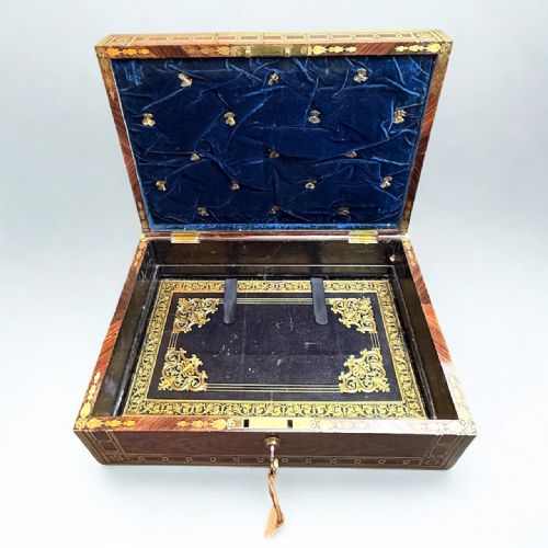 ANTIQUE 19TH CENTURY CHINESE ROSEWOOD HUANGHUALI WRITING BOX - ADDITIONAL PHOTO 7