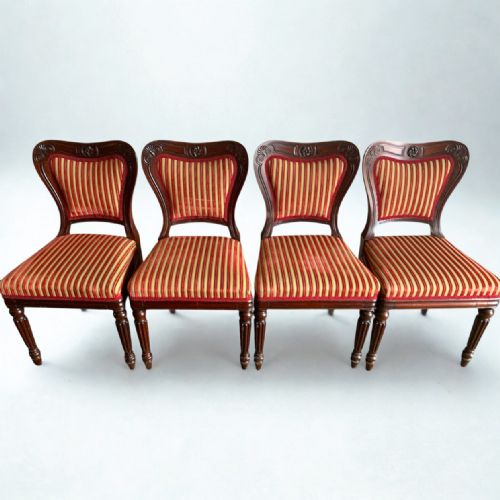 SET OF 4 WILLIAM IV MAHOGANY BALLOONBACK DINING CHAIRS - ADDITIONAL PHOTO 2