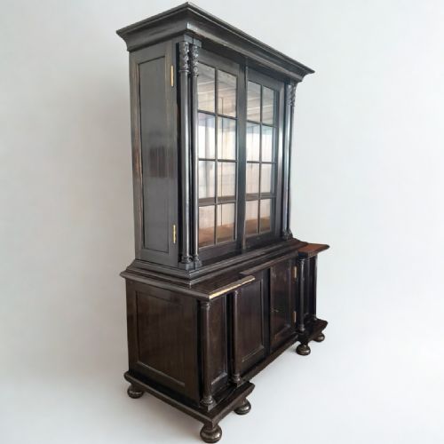FINE MID19TH CENTURY DUTCH COLONIAL EBONY 'SAMUEL PEPYS' CABINET - ADDITIONAL PHOTO 1