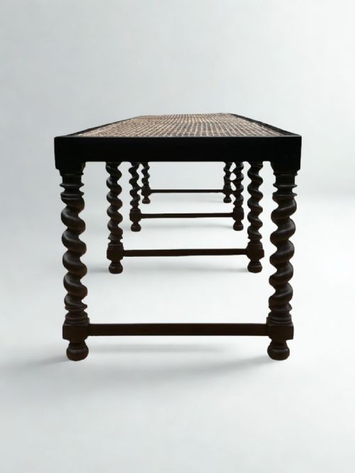 LATE 19THCENTURY SOLID EBONY CEYLONESE WINDOW SEAT CIRCA 1890 - ADDITIONAL PHOTO 1
