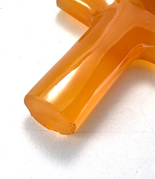 VICTORIAN GOLD CARVED AGATE CROSS PENDANT - ADDITIONAL PHOTO 3