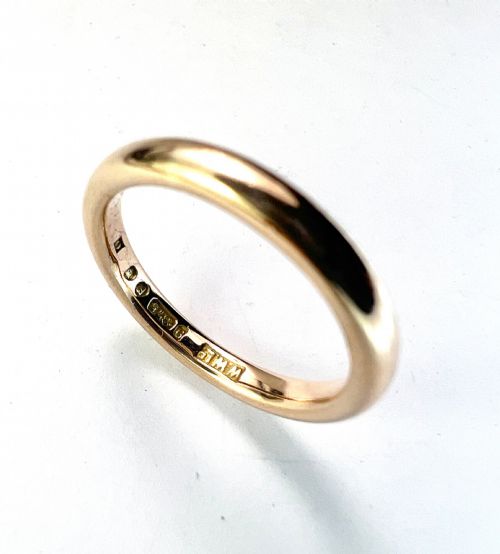 1941 VINTAGE 9CT GOLD PLAIN STACKING RING WEDDING BAND
