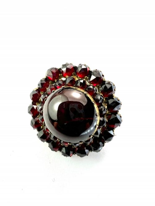 VICTORIAN BOHEMIAN GARNET CLUSTER BROOCH - ADDITIONAL PHOTO 3