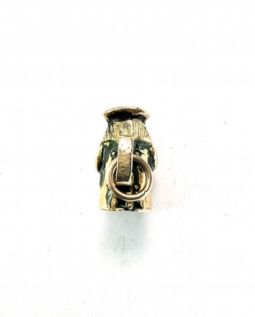 1959 VINTAGE 9CT GOLD ENAMEL TOBY JUG CHARM - ADDITIONAL PHOTO 2