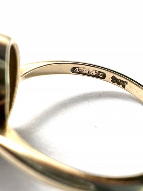 EDWARDIAN 9CT GOLD CHALCEDONY CABOCHON SOLITAIRE RING - ADDITIONAL PHOTO 6