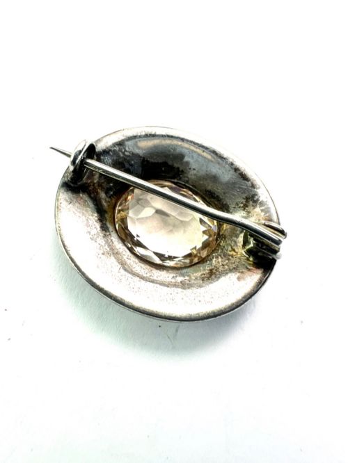 EDWARDIAN SILVER PASTE BROOCH PIN - ADDITIONAL PHOTO 3