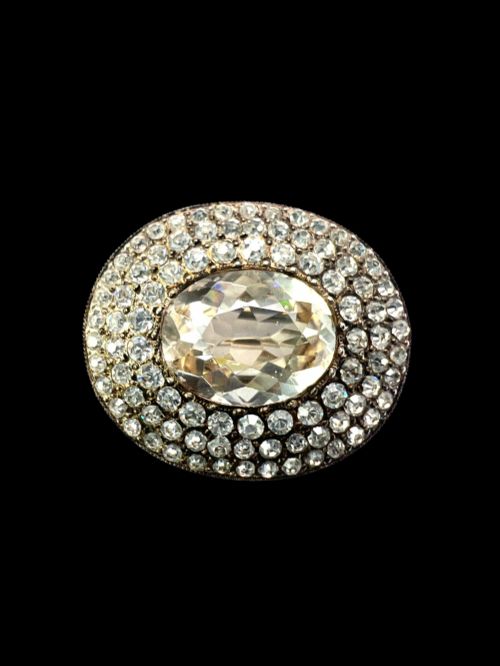 EDWARDIAN SILVER PASTE BROOCH PIN - ADDITIONAL PHOTO 5