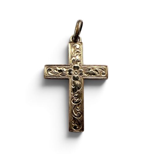 Victorian Rolled Gold Cross Pendant by Kollar & Jourdan