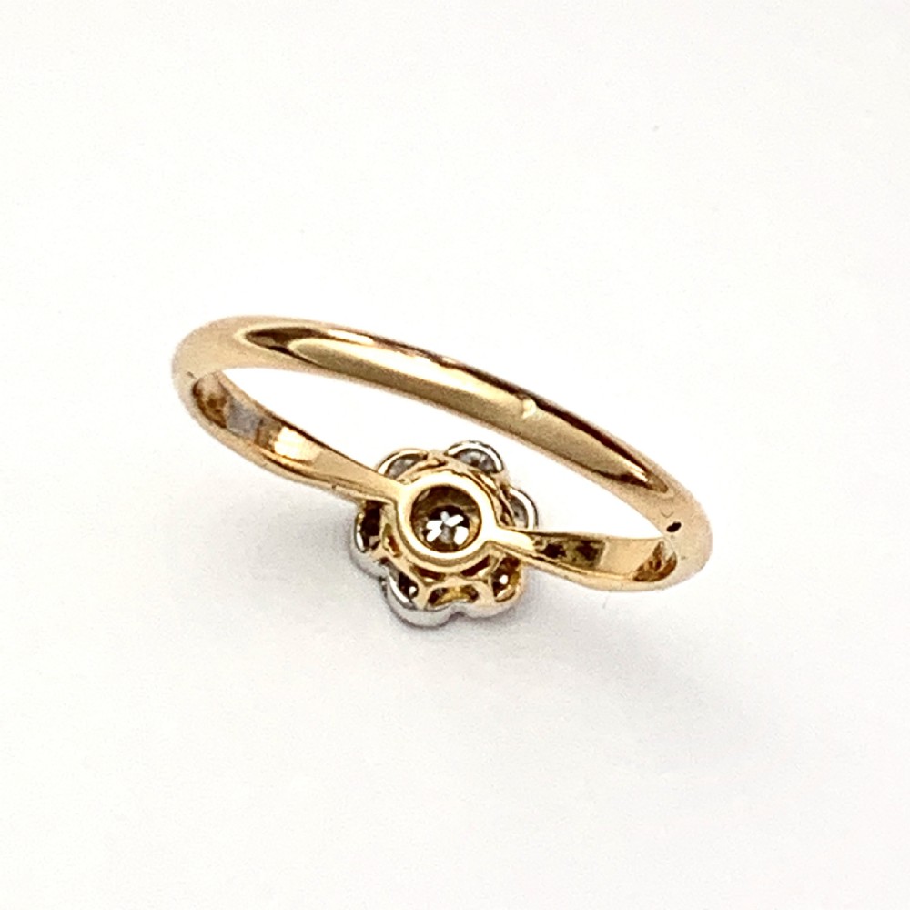 18CT Gold Diamond Daisy Cluster Engagement Ring View III